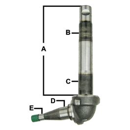 Spindle R/H Keyed Type - Fits Ford/New Holland - C5NN3105M